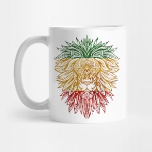 Mandala Rasta Lion Reggae Music Design Mug